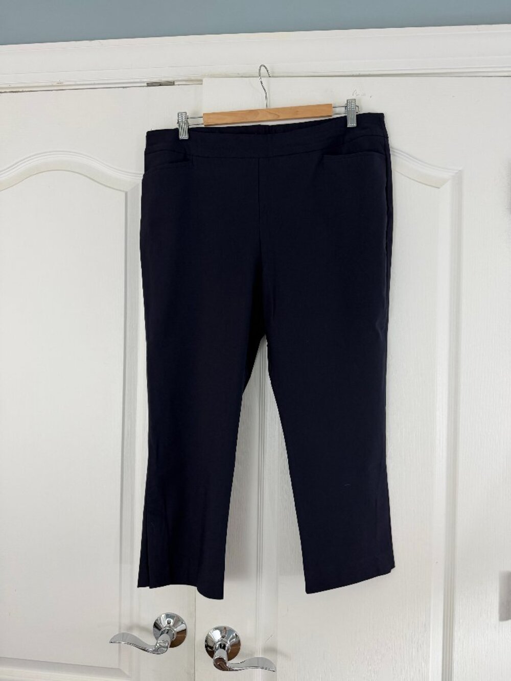 Chico's Side Vent Ankle Pants Size 2.5 (14) Navy 3045